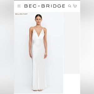 Bec + Bridge Moon Dance V Maxi Dress size 6 in Ivory